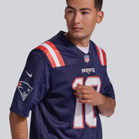 New England Patriots Drake Maye Navy Player Game Jersey