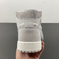Mid Top Sneakers, White Gray Colorway, Lace Up Design, Casual Gift for Sneaker Fans