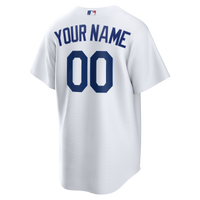 Los Angeles Dodgers White Home Replica Custom Jersey
