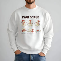 Humorous Nurse Christmas Sweatshirt, Snowman Pain Scale Sweatshirt, Medical Holiday Crewneck, Hospital Worker Pullover, Adorable Xmas Sweatshirt