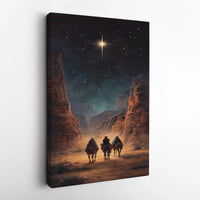 Three Wise Men Canvas Print, Nativity Canvas Wall Art, Star of Bethlehem Canvas Art, Religious Christmas Decor, Christian Holiday Present