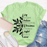 Holiday Snowflake T-Shirt, Christmas Snowflake Shirt, Winter Graphic Tee, Comfy Xmas Snowflake Shirt, Christmas Present for Women and Men