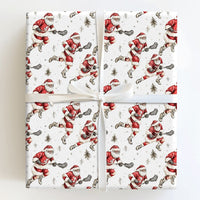 Sporty Lacrosse Christmas Gift Wrap, Lacrosse Santa Wrapping Paper, Lax Santa Holiday Wrapping Paper, Lacrosse Player Christmas Gift Wrap