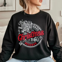 Humorous Krampusnacht Sweatshirt, Krampus Christmas Sweatshirt, Sarcastic Krampus Holiday Crewneck, Goth Christmas Pullover, Creepmas Present
