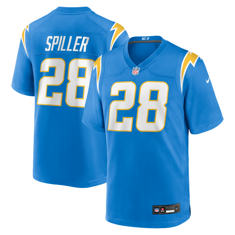 Los Angeles Chargers Isaiah Spiller Powder Blue Game Jersey