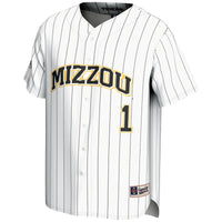 #1 Missouri Tigers Lightweight Baseball Jersey - White