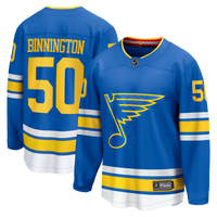 St. Louis Blues Jordan Binnington Blue Home Breakaway Jersey