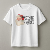Vintage Rude Santa Graphic Tee, Humorous Sarcastic Santa Claus T-Shirt, Naughty Adult Humor Christmas Shirt, Ugly Xmas Party Present