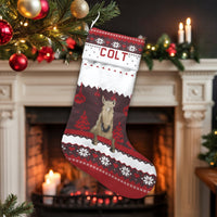 Custom Name Equestrian Holiday Stocking, Personalized Horse Christmas Stocking, Horse Lover Xmas Stocking, Country Farmhouse Mantel Decor