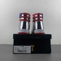 Boots, Blue Red Silver Colorway, Lace Up Design, Casual Gift for Shoe Lovers