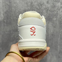 Low Top Sneakers, Off White Yellow Colorway, Lace Up Design, Casual Gift for Sneaker Fans