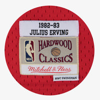 Philadelphia 76ers Julius Erving 1982 Swingman Road Authentic Jersey - Scarlet