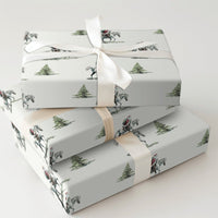 Vintage Horseback Gift Wrap, Equestrian Santa Wrapping Paper, Horse Lover Christmas Wrapping Paper, Holiday Gift Wrap