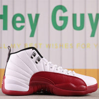 High Top Sneakers, White Red Colorway, Lace Up Design, Casual Gift for Sneaker Fans