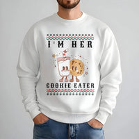 Matching Christmas Couple Sweatshirt, I'm Her Cookie Eater Sweatshirt, Humorous Holiday Cookie Crewneck, Cookie Eater Sweater, Xmas Couple Present