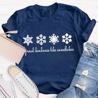 Christmas Teacher Shirt, Spread Kindness Like Snowflakes T-Shirt, Festive Holiday Graphic Tee, Winter Kindness Tee, Adorable Xmas Teacher Present