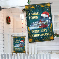 Red Truck Farm Scene Yard Flag, Kentucky Christmas Garden Flag, Small Town Holiday Double Sided Outdoor Flag, Winter Lawn Decor Present