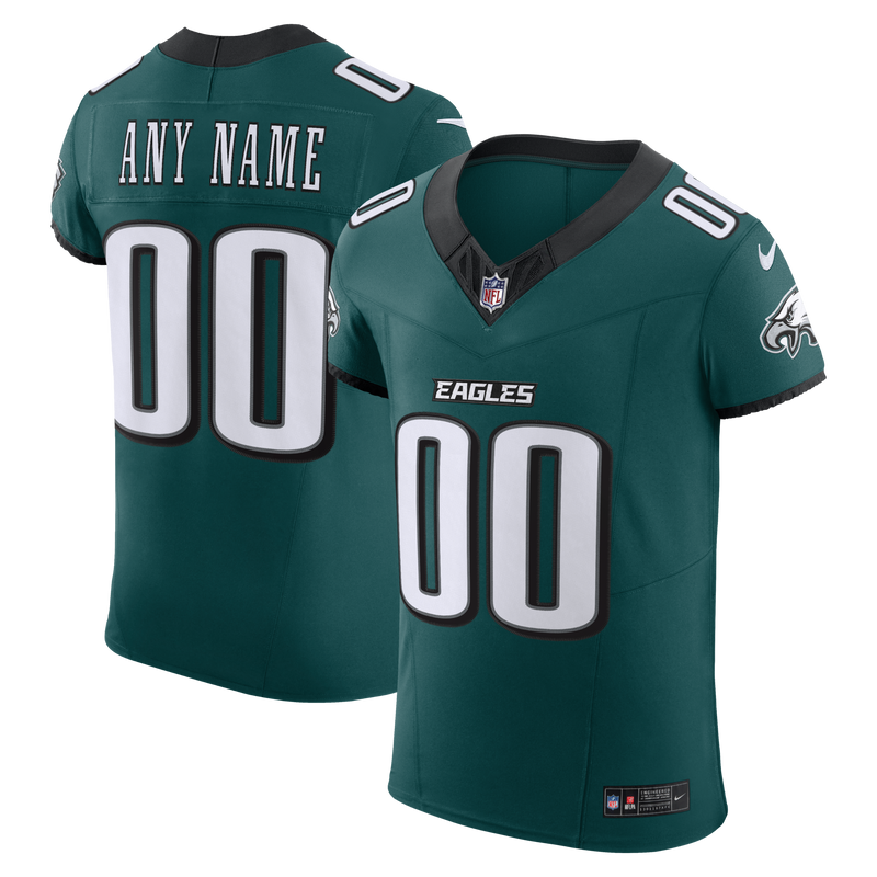 Philadelphia Eagles Midnight Green Elite Custom Jersey