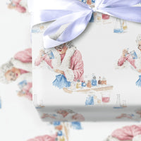 Scientist Christmas Gift Wrap, Mrs Claus Chemistry Wrapping Paper, STEM Science Holiday Paper, Adorable Chemistry Wrap, Festive Wrapping Paper