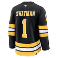 Boston Bruins Jeremy Swayman Black Home Premium Jersey