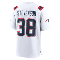New England Patriots Rhamondre Stevenson White Game Player Jersey