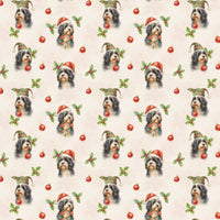 Dog Holiday Gift Wrap, Holly Jolly Beard Wrapping Paper, Pet Christmas Gift Wrap, Festive Xmas Wrapping Paper, Adorable Puppy Present Paper Roll