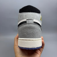 High Top Sneakers, Gray Colorway, Lace Up Design, Casual Gift for Sneaker Fans