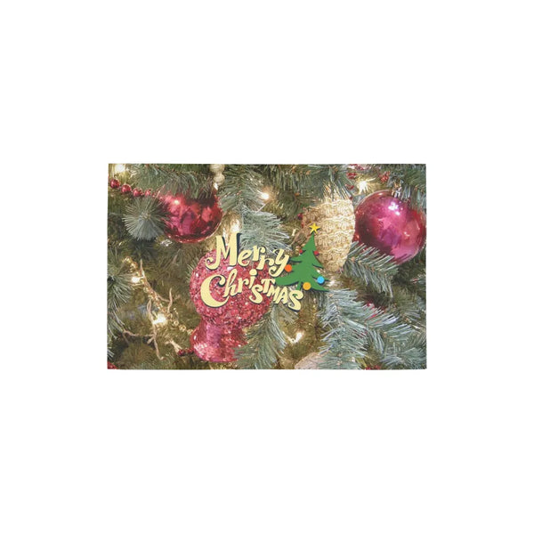 Festive Holiday Runner Rug, Merry Christmas Runner Rug, Non-Slip Hallway Rug, Winter Kitchen Runner Rug, Xmas Home Decor