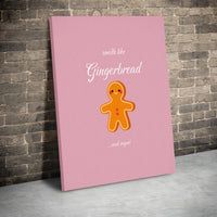 Smells Like Regret Holiday Canvas Wall Art, Humorous Gingerbread Man Canvas Print, Humorous Christmas Canvas Decor, Festive Winter Gag Present