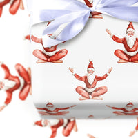 Yoga Santa Christmas Wrapping Paper, Watercolor Meditating Santa Wrapping Paper, Zen Holiday Gift Wrap, Mindful Gift Wrapping Paper Roll