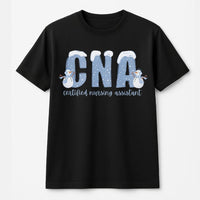 Certified Nursing Assistant Holiday Graphic Tee, CNA Christmas Snowman T-Shirt, Winter Hospital Nurse Shirt, Adorable Medical Assistant Present