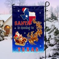Double Sided Texas State Holiday Flag, Santa Is Coming to Texas Christmas Garden Flag, Festive Lone Star Yard Decor Present for Texans