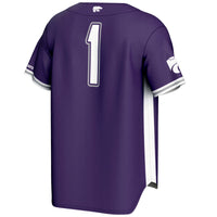 #1 Kansas State Wildcats Lightweight Baseball Jersey - Purple