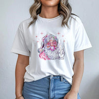 Bubblegum Pop Art Santa Shirt, Retro Disco Santa T-Shirt, Funky Disco Santa Graphic Tee, Humorous Christmas Holiday Shirt, Xmas Present for Her