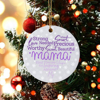 Inspirational Quote Keepsake Ornament, Mama Ceramic Christmas Ornament, Mother's Day 2026 Ornament, Meaningful Present for Mom and Grandma