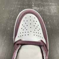 High Top Sneakers, Burgundy White Colorway, Lace Up Design, Casual Gift for Sneaker Fans