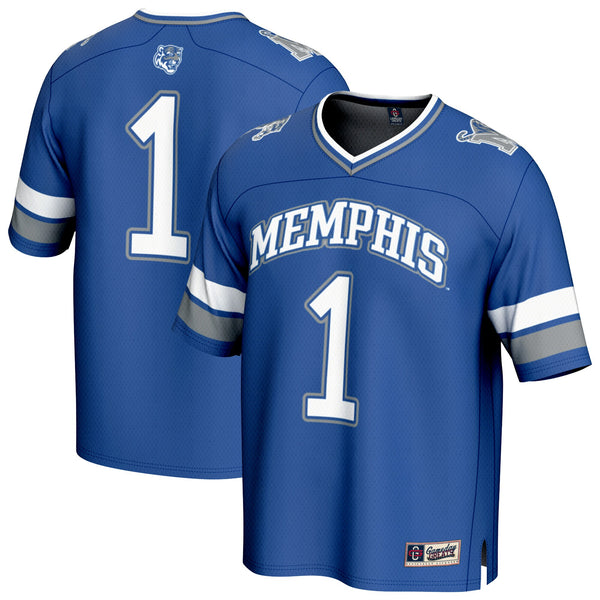 #1 Memphis Tigers Collegiate Football Fashion Jersey - Royal