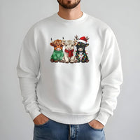 Festive Farm Animal Sweatshirt, Highland Cow Christmas Sweatshirt, Adorable Holiday Cow Crewneck, Winter Farmhouse Graphic Sweatshirt
