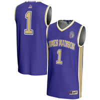 #1 James Madison Dukes Lightweight Basketball Jersey - Purple