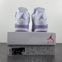 Sneakers, White Purple Colorway, Leather Footwear, Lace Up Design, Casual Gift for Sneaker Fans