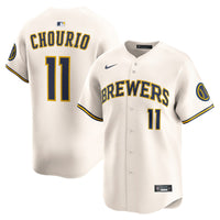Milwaukee Brewers Jackson Chourio Cream Home Limited Jersey