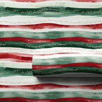Red and Green Holiday Gift Wrap, Watercolor Wavy Stripe Wrapping Paper, Christmas Stripe Wrapping Paper, Festive Winter Wrapping Paper Roll