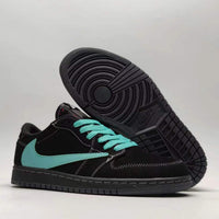 Low Top Sneakers, Black Teal Colorway, Reverse Hook Design, Lace Up Design, Casual Gift for Sneaker Fans