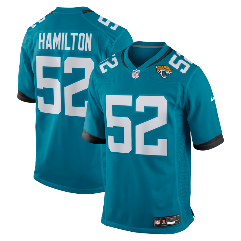 Jacksonville Jaguars DaVon Hamilton Teal Game Jersey