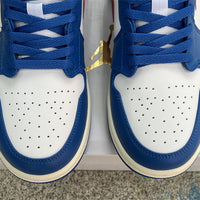Low Top Sneakers, Blue Colorway, Lace Up Design, Casual Gift for Sneaker Fans