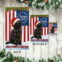 Meowy Catmas Bombay Yard Flag, Black Cat Christmas Garden Flag, Double Sided Holiday Cat Lawn Flag, Christmas Pet Lover Yard Decor