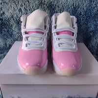 Low Top Sneakers, White Pink Colorway, Lace Up Design, Casual Gift for Sneaker Fans