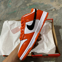 Low Top Skate Shoes, White Black Orange Colorway, Lace Up Design, Casual Gift for Shoe Lovers