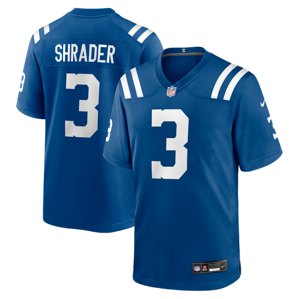 Indianapolis Colts Spencer Shrader Royal Team Game Jersey