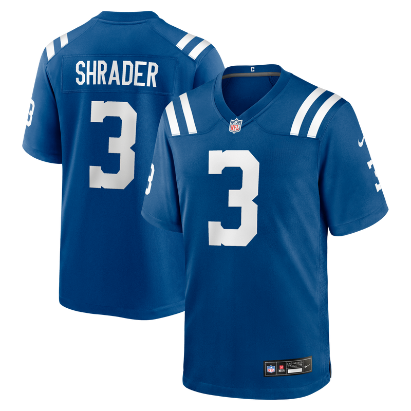 Indianapolis Colts Spencer Shrader Royal Team Game Jersey